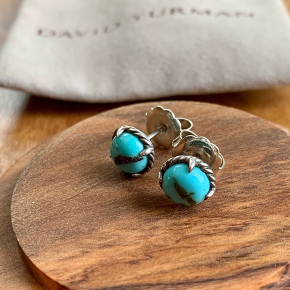 David Yurman Chatelaine Turquoise earrings - Picture 4 of 7